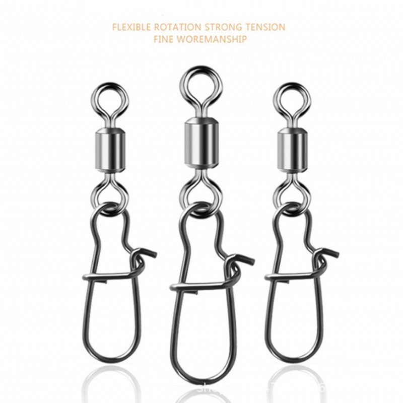 Set 50 Đầu Nối Xoay Bằng Thép Không Gỉ Chuyên Dụng Cho Câu Cá