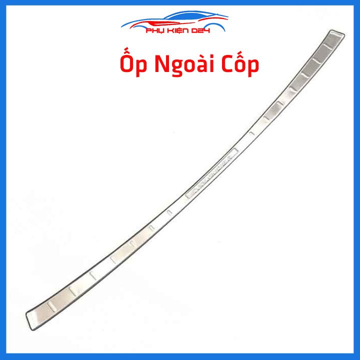 Ốp chống trầy cốp Xpander 2018-2019-2020-2021-2022 inox sáng bóng bảo vệ xe chống va đập