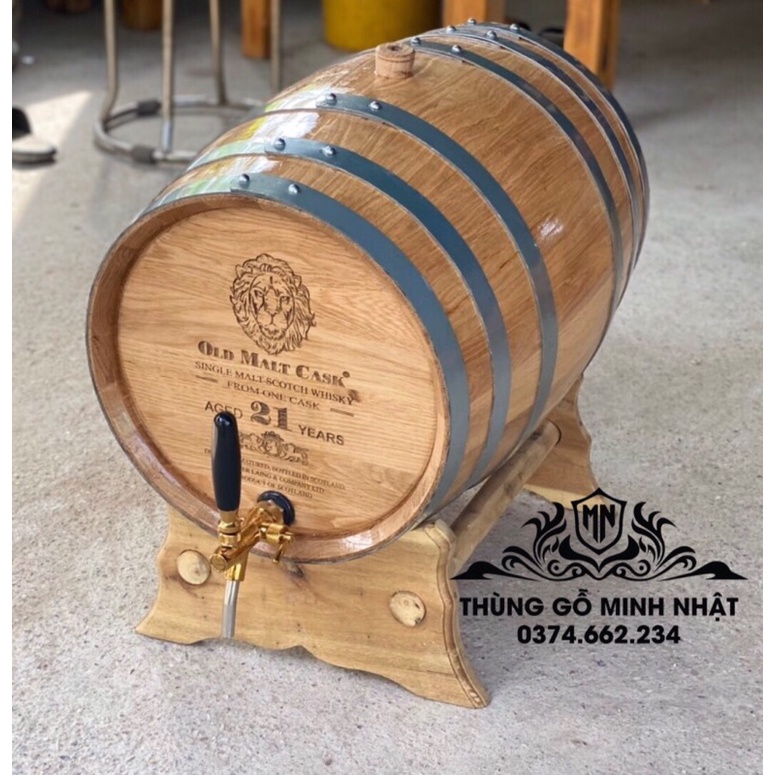 Thùng ngâm ủ rượu gỗ sồi 100 lit