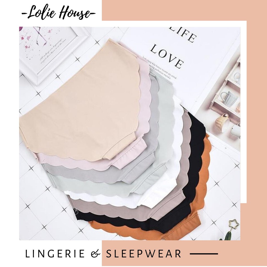 [Mã WASTDEP giảm 5K đơn bất kì] Quần lót nữ su đúc cotton không viền không đường may viền lượn sóng LOLIE HOUSE - QL4 | BigBuy360 - bigbuy360.vn