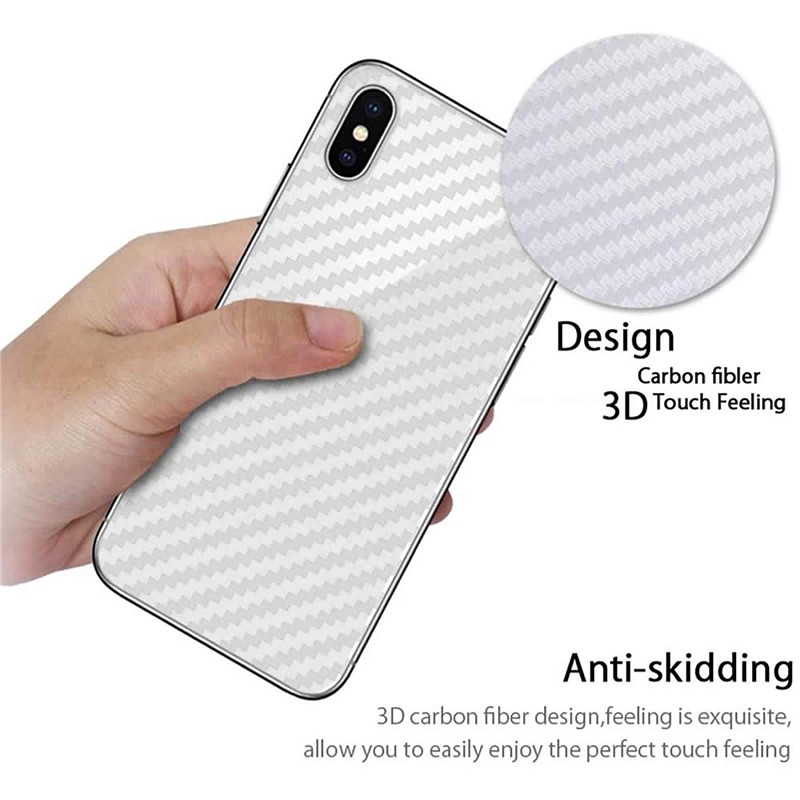 Miếng Dán Mặt Sau Kiểu Sợi Carbon Cho iPhone 12 11 Pro Max 12 Mini SE 2020 8 7 6 6s Plus Xs Max Xr X