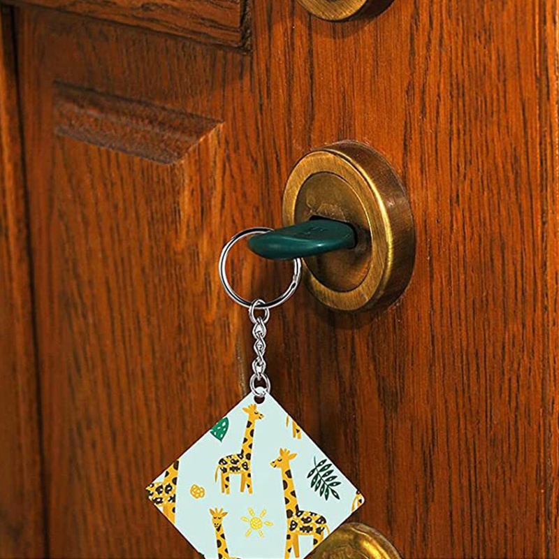 Set 100 Móc Khóa / 100 Đĩa Trắng Chất Liệu Acrylic Trong Suốt DIY