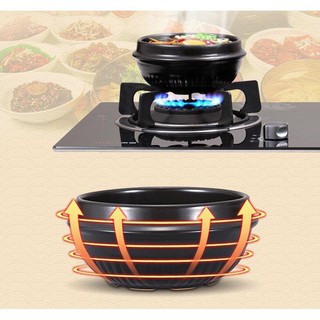 Thố đất cơm trộn Hàn Quốc kèm thêm Đế Melamine
