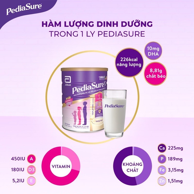 Sữa bột Pediasure BA 1.6kg