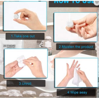 Khăn giấy nén đa năng tiện lợi khi đi du lịch