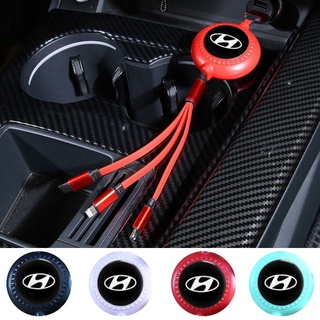 Dây cáp sạc nhanh loại c micro usb loại c 3 trong 1 cho hyundai i10 accent tucson elantra