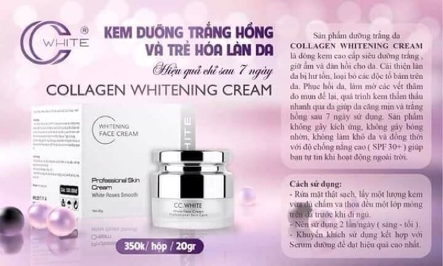 Kem faec dưỡng trắng hồng và trẻ hoa làn da