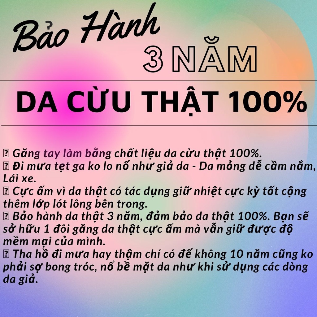 Găng Tay Da Cừu Nam Mỏng Nhẹ Lót Lông Cảm Ứng, Không Bong Nổ  - Bảo Hành Da Thật 3 Năm - Đi Mưa Thoải Mái Dễ Lái Xe M115