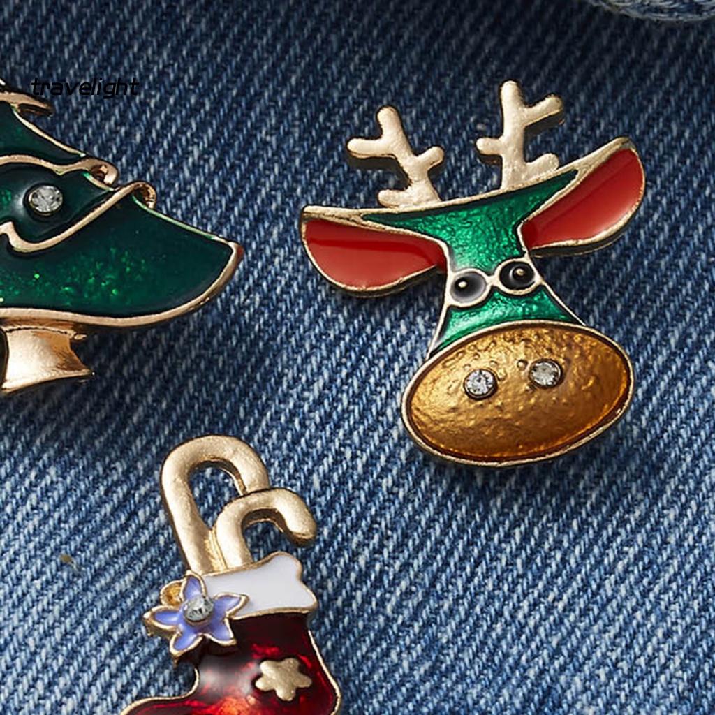 Gối Du Lịch Cao Cấp Tiện Dụng| Set 3 Ghim Cài Áo Chủ Đề Giáng Sinh Đáng Yêu