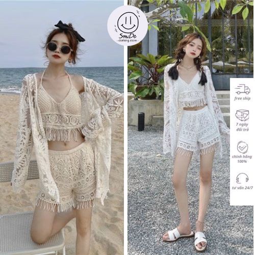 Set Ren Bikini Đi Biển 3 Món Quyến Rũ Kiểu 8 | Smide Clothing