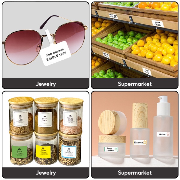 Cuộn giấy dán nhãn in nhiệt NIIMBOT B21/ B3S tự dính chống thấm nước nhiều mẫu tùy chọn