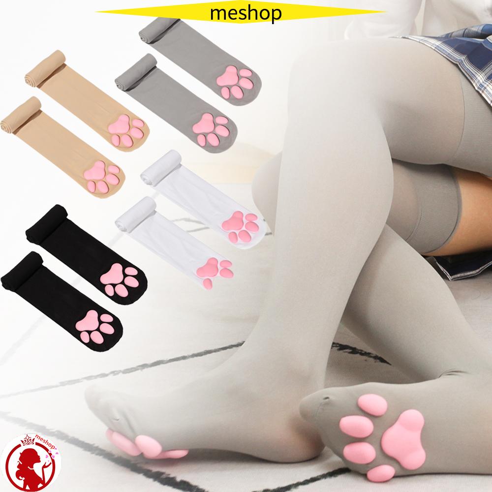 ME Home 3D Cat Paw Socks Elastic Kitten Claw Sockings Thigh High Socks Women Cute Fashion Girls Lolita Cat Cosplay/Multicolor