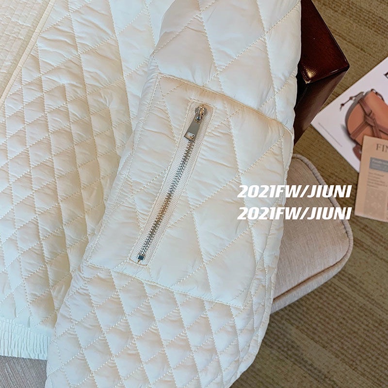 Áo Phao Nữ, Áo Khoác Bomber Dày Chần Lông Vũ