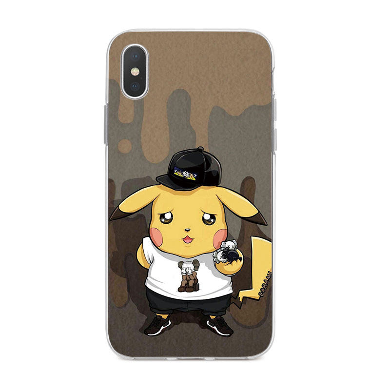 Ốp điện thoại TPU Silicone mềm hình Pikachu đáng yêu cho iPhone X 6 6s 6Plus 6s Plus 7 7Plus 8 8Plus 5 5s SE