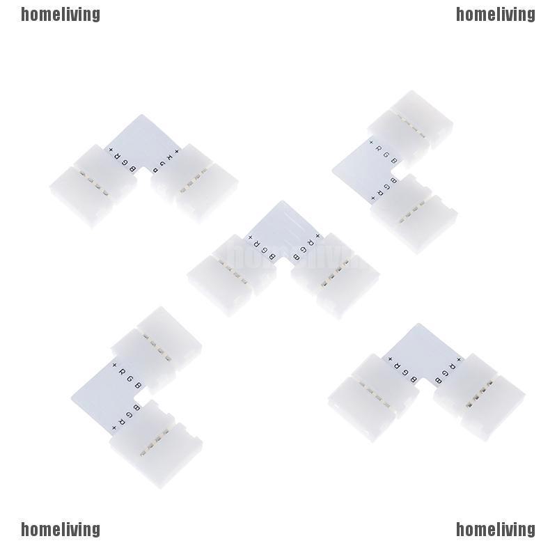 Bộ 5 Đầu Nối Dây Đèn LED 2 Pin Hình Chữ L