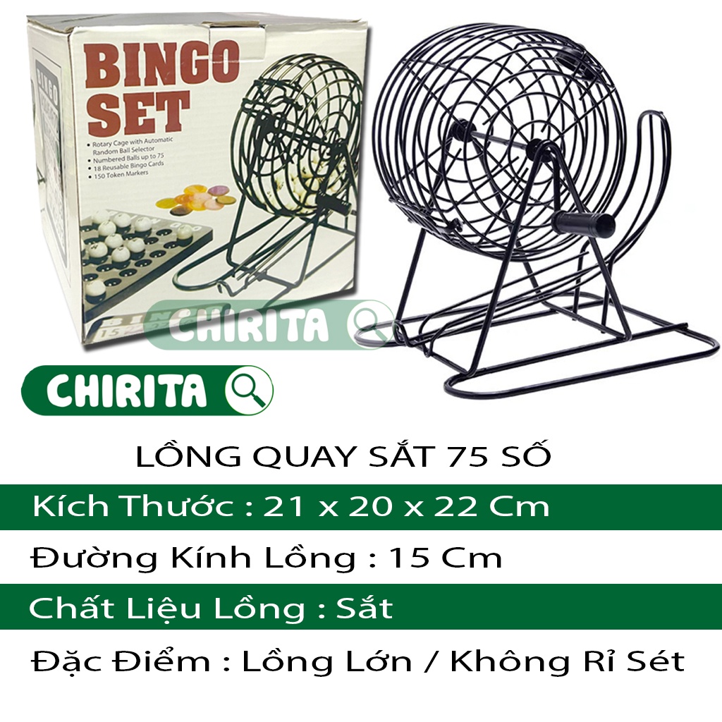 Bộ Đồ Chơi Lô Tô Lồng Quay Lô Tô Đủ Mẫu Khách Chọn - Bộ Cờ Loto Bingo 90 Số / 75 Số Boardgame Đồ Chơi Trẻ Em CHIRITA