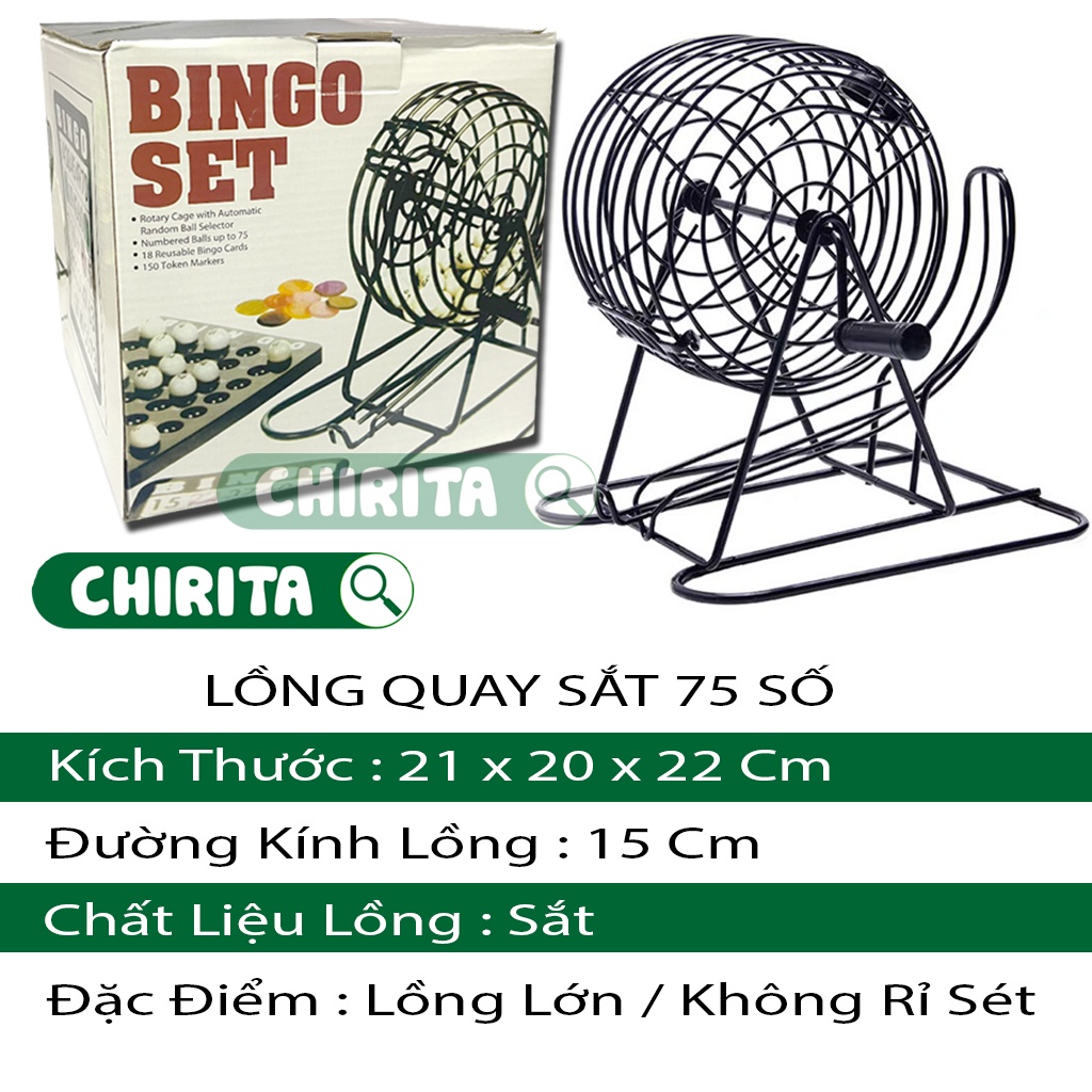 Bộ Đồ Chơi Lô Tô Lồng Quay Lô Tô Đủ Mẫu Khách Chọn - Bộ Cờ Loto Bingo 90 Số / 75 Số Boardgame Đồ Chơi Trẻ Em CHIRITA