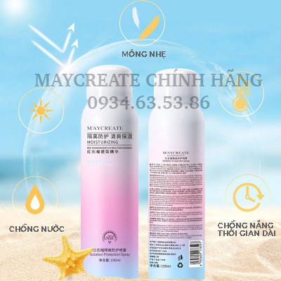 Xịt Chống Nắng Body SPF 35 Maycreate Hàng Nội Địa Trung.