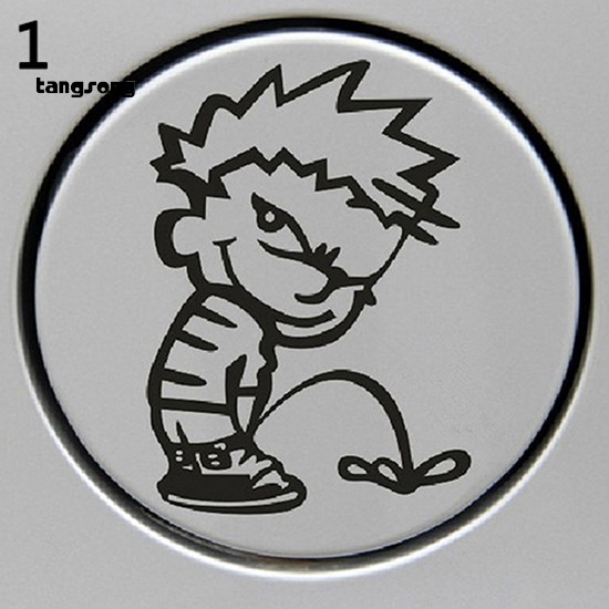 Đề can trang trí nắp bình xăng xe ô tô hình cậu bé dễ thương