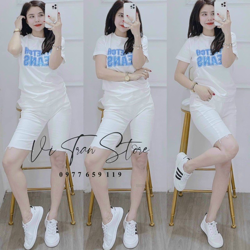 Áo thun form rộng cổ tròn, Áo thun nữ cotton giấy hàng đẹp | BigBuy360 - bigbuy360.vn