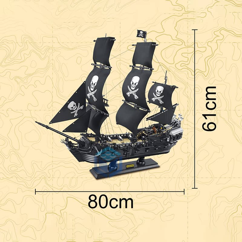 Đồ chơi Lắp ráp Mô hình DK6001  tàu Ngọc trai DenThe Caribbean Black Pearl Sailboat Pirate Ship