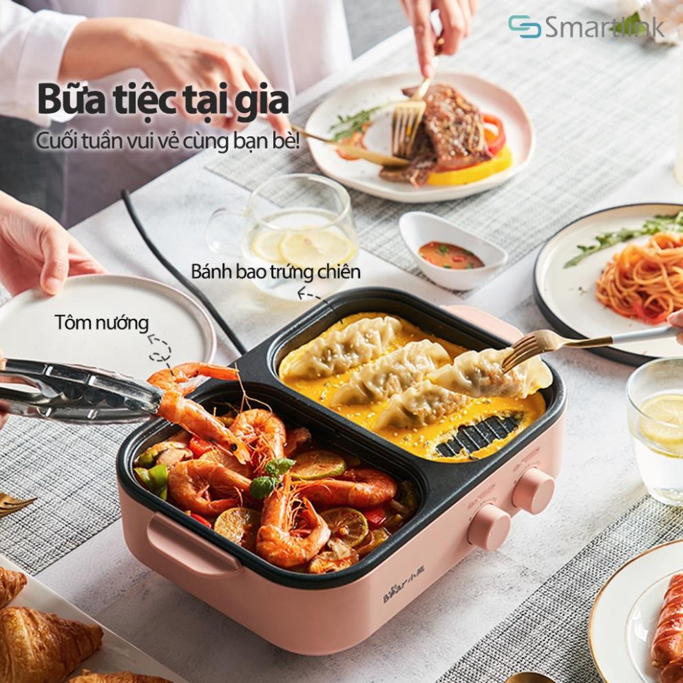 Bếp Nướng Lẩu Điện Mini 2in1 Bear DKL-C12D1 1L - Chính Hãng - BH 18 Tháng-Bear Shop Official