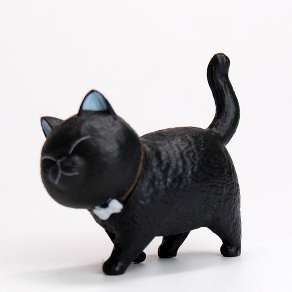 9 Pcs Solid PVC Cats Figures Desktop Kitten Figures Dolls for Car Dashboard