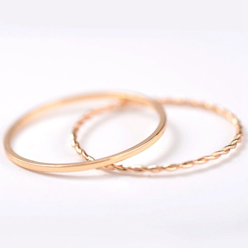 Nhẫn dáng mỏng thanh lịch phong cách thời trang Hàn Quốc