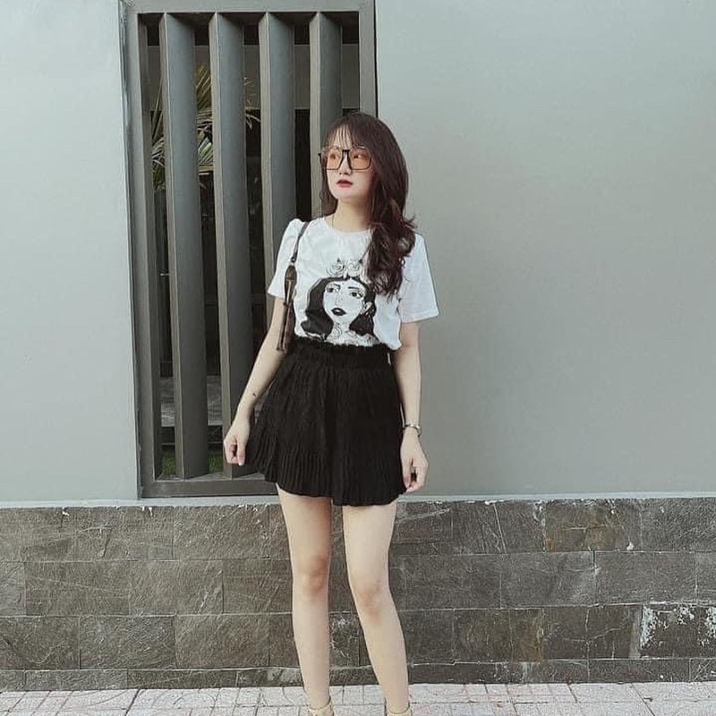 Quần váy dập li