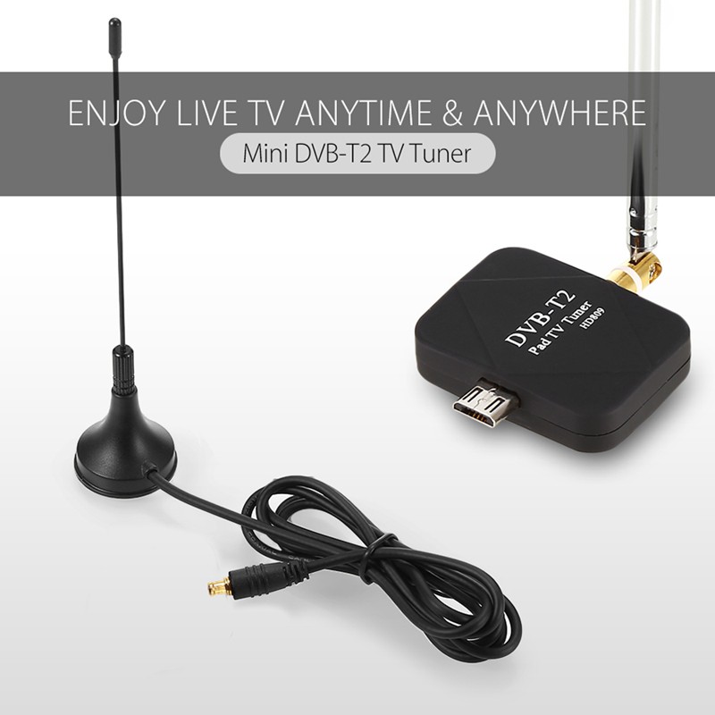 USB DVB-T / T2 TV Tuner Receiver Dongle cho điện thoại Android