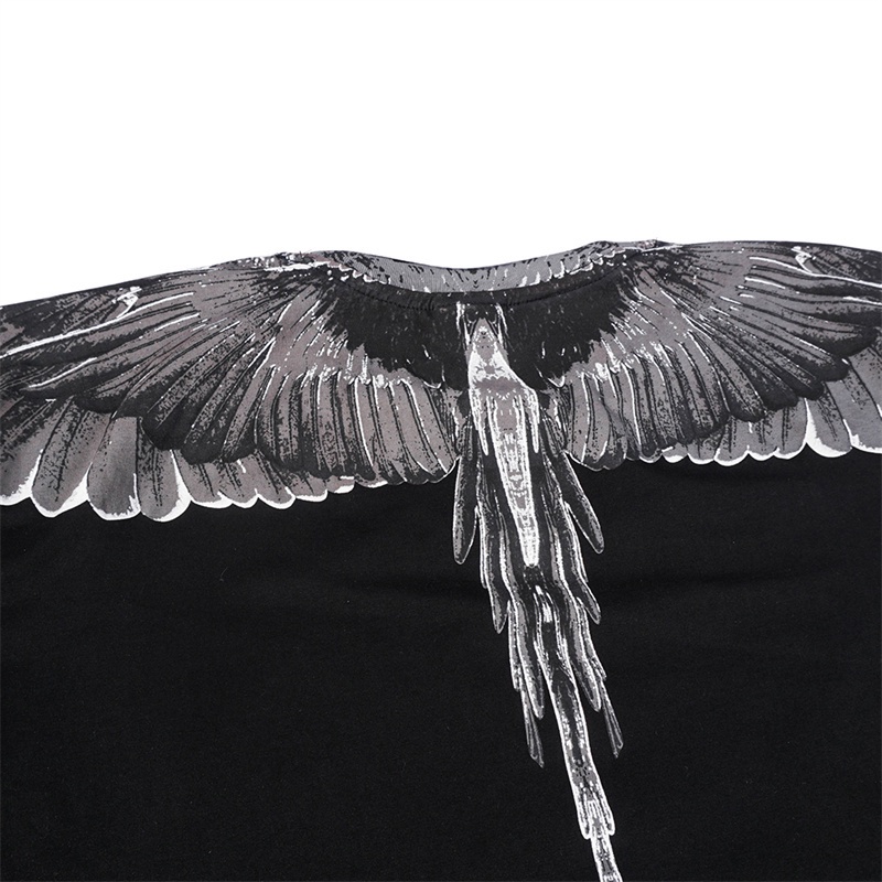 Áo Thun Cotton Ngắn Tay In Hình Đôi Cánh Thời Trang Dành Cho Cả Nam Và Nữ