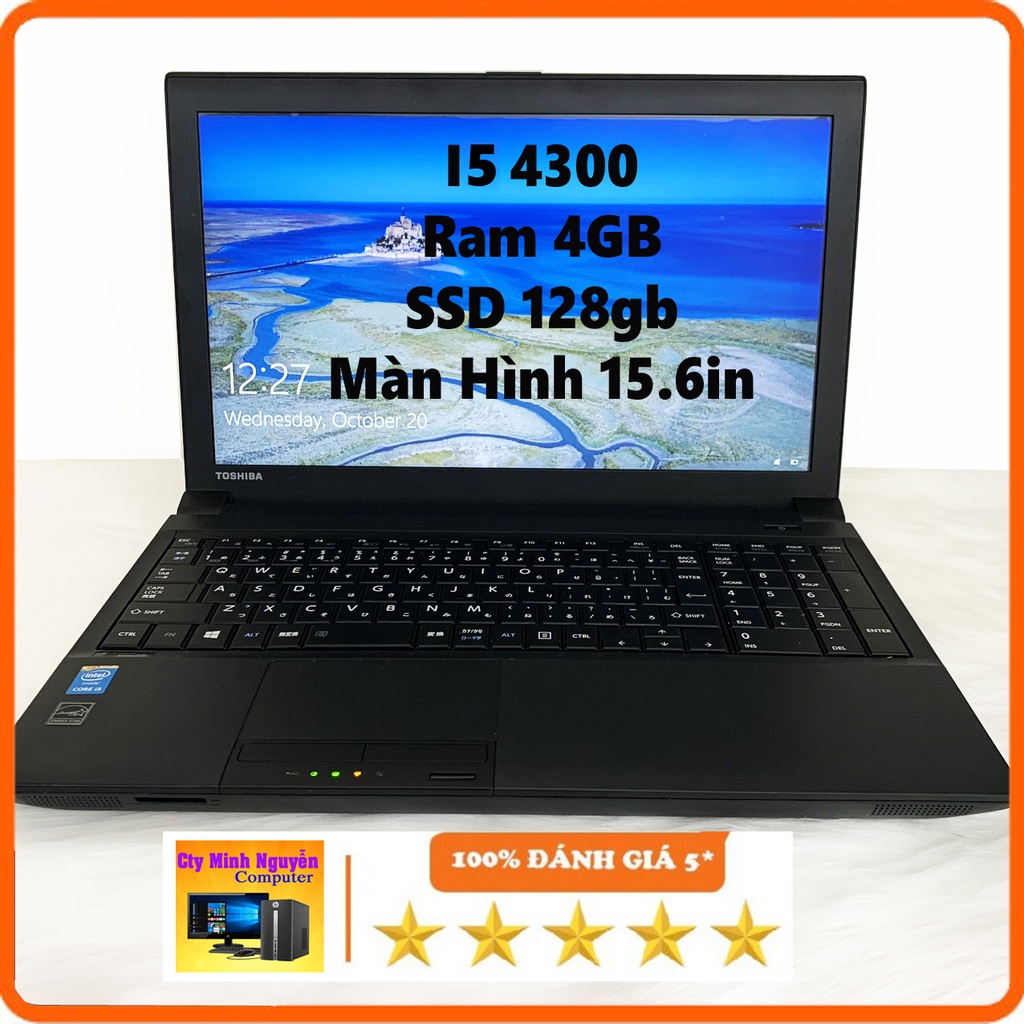 Laptop toshiba I5 4300m, ram 4gb, ssd 128gb, 15.6in