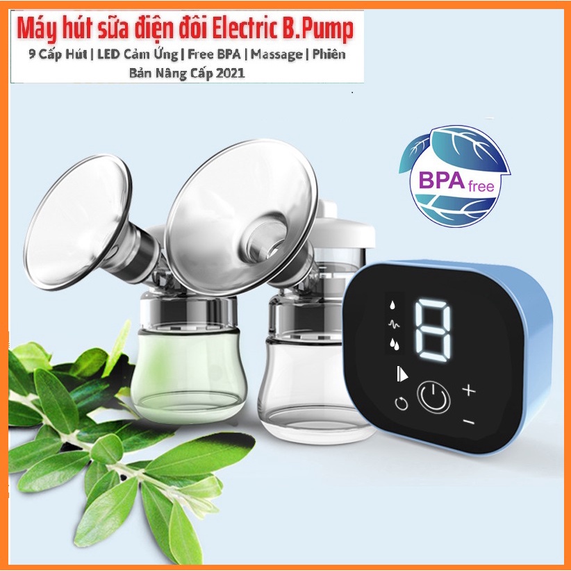Máy hút sữa điện đôi Electric Breast Pump 3 chế độ 9 cấp hút ( massage, kích sữa, hút sữa )