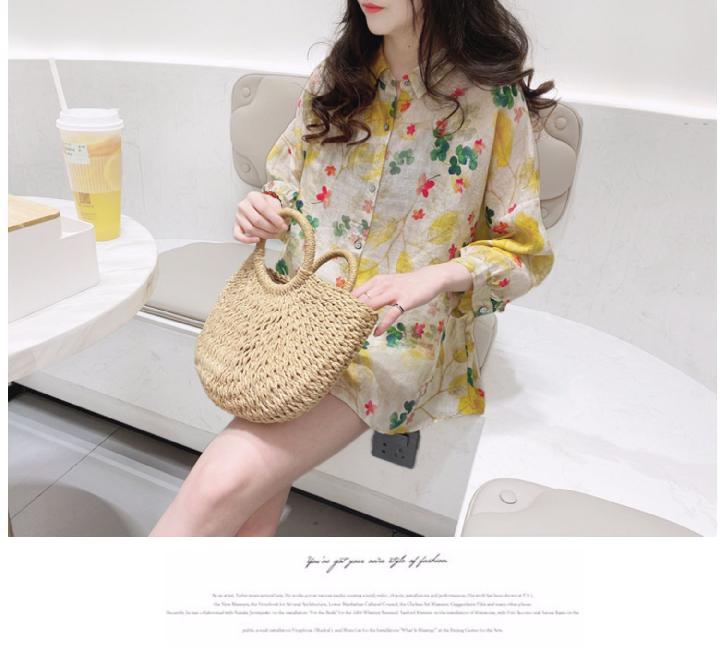 Áo nữ tay 3/ 4 in hoa thời trang Hàn Quốc cho nữ