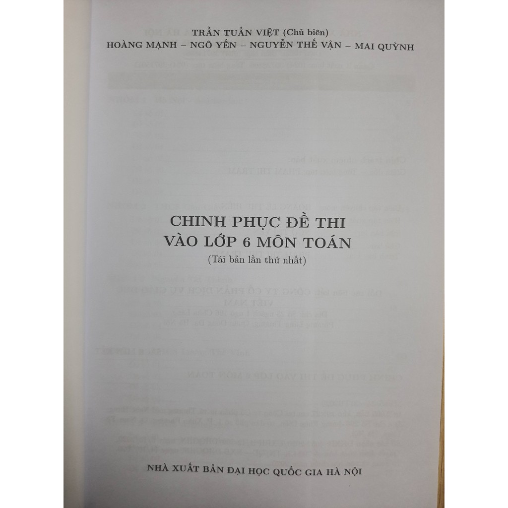 Sách - Chinh phục đề thi vào lớp 6 môn Toán