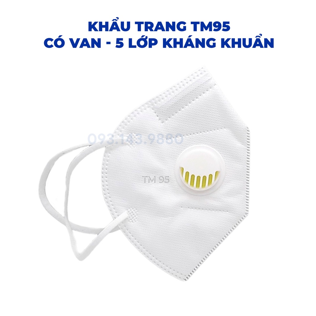 Combo 30 Khẩu Trang N95 Chính Hãng Tuấn Minh  Mask 5 Lớp Kháng Khuẩn Có Van 3 Hộp -h2t house