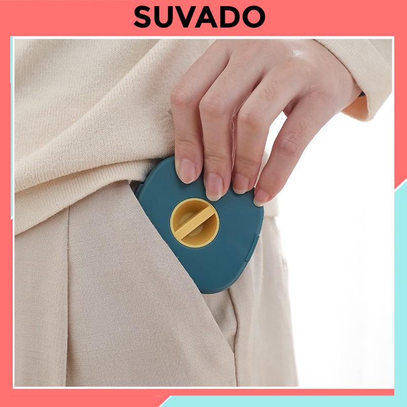 Hộp Đựng Cuốn Tai Nghe Dây Cáp SẠC RY227 Dụng Cụ Thu Gọn Dây Sạc kiêm Giá đỡ Điện Thoại Xem Phim SUVADO