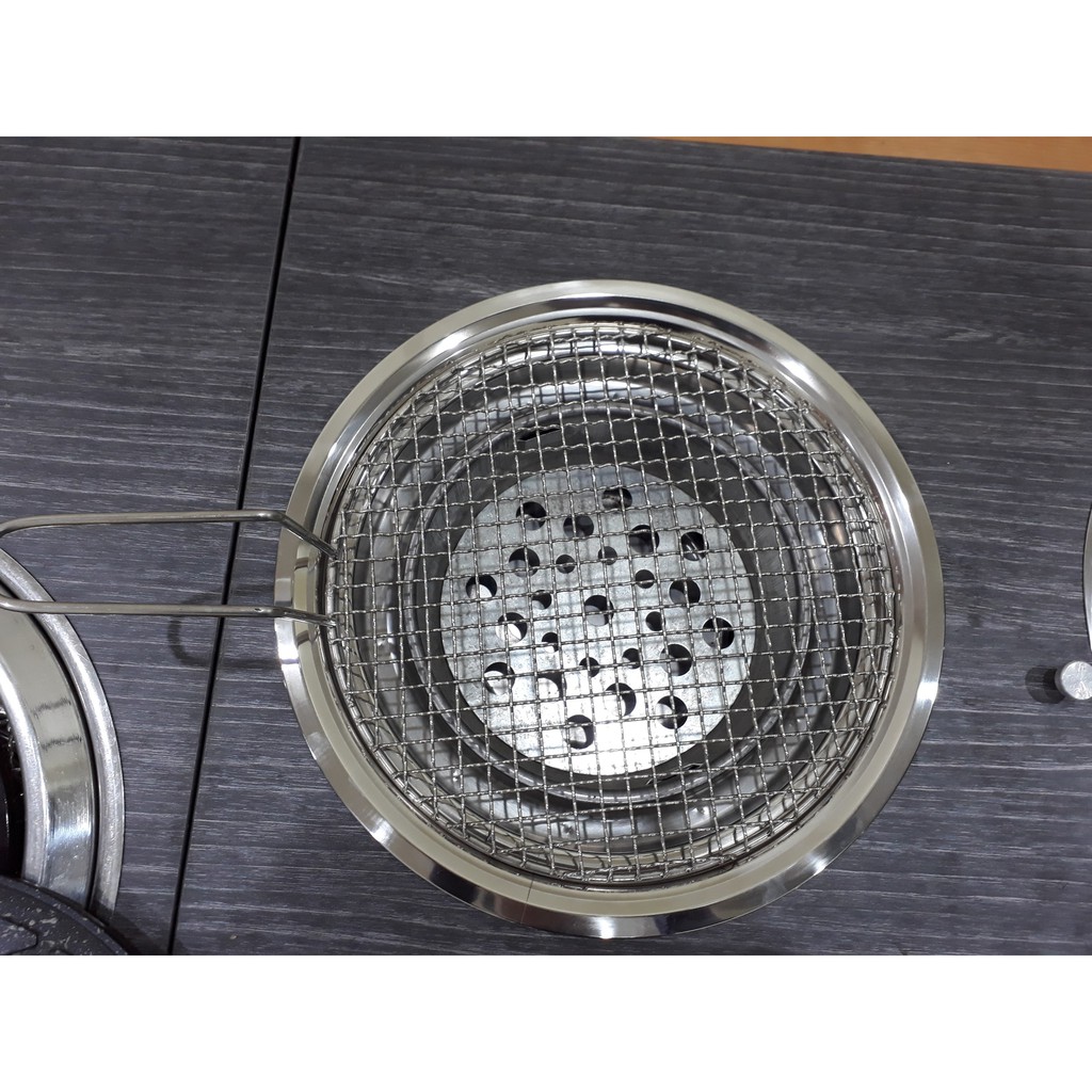 BẾP NƯỚNG THAN HOA ÂM BÀN INOX