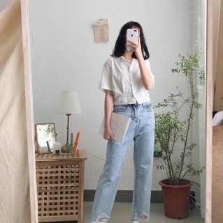 Áo cổ pijama