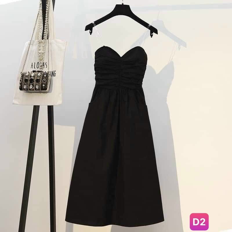 SET VÁY 2 DÂY ÁO VEST CROPTOP | BigBuy360 - bigbuy360.vn