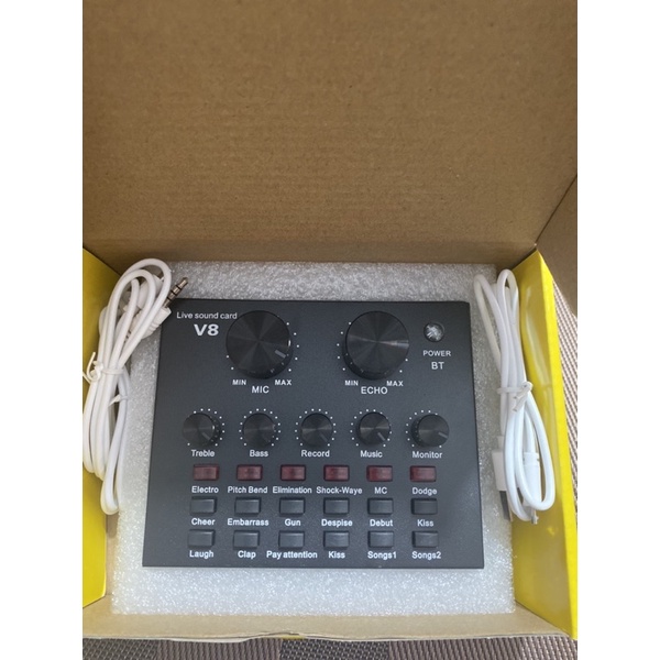 Sound card hát thu âm V8