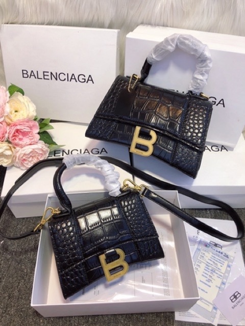 Túi balen về đen trơn + vân rắn 2 sz 19,22 fullbox