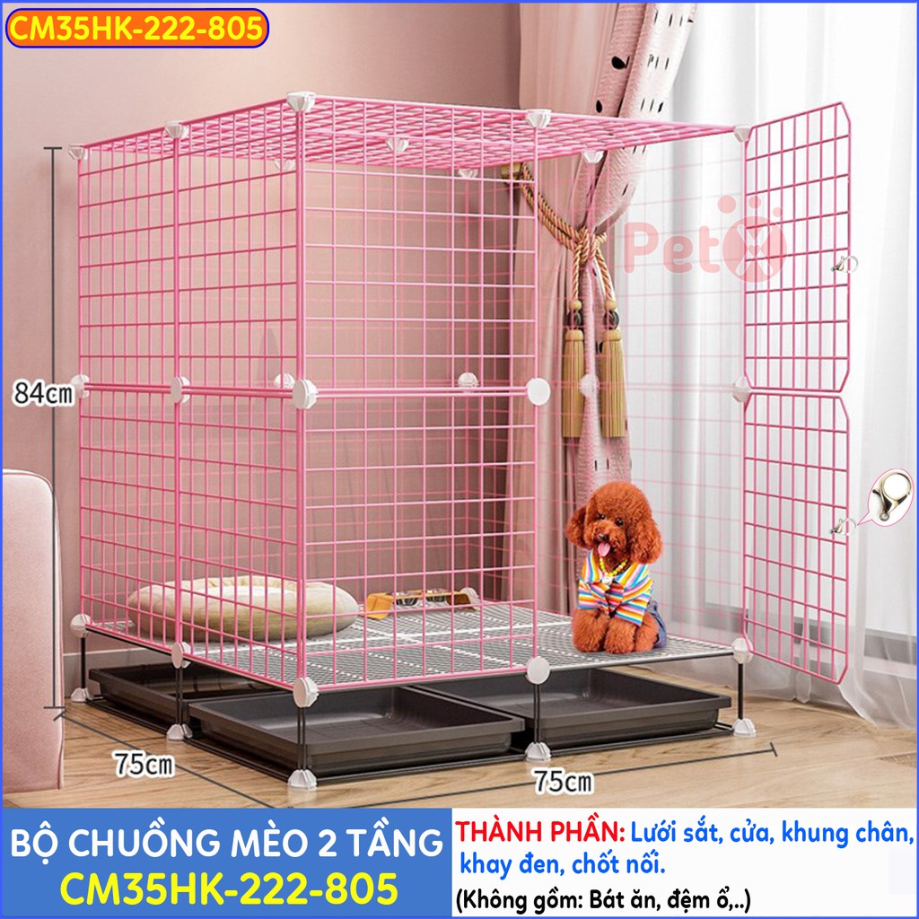 Chuồng chó mèo có chân khay RUBY DECOR (cho mèo, thỏ, sóc, bọ ú…)