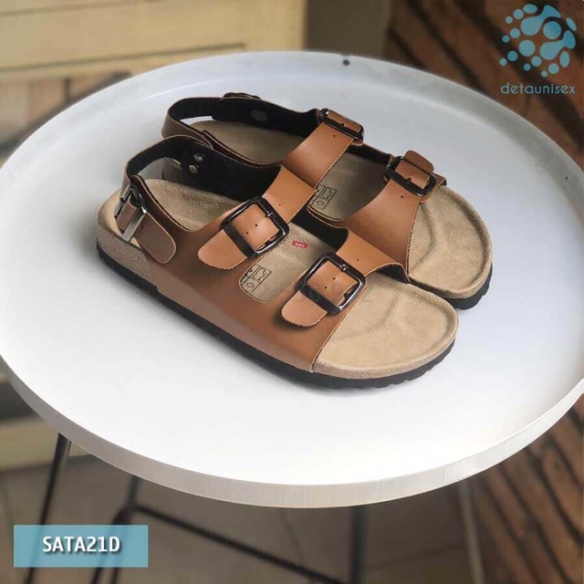 Sandal birken 2 quai Deta Sandal đế trấu