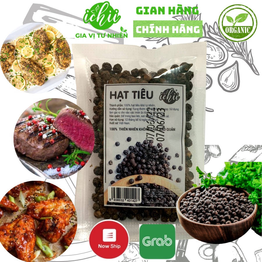 Tiêu đen hạt hữu cơ, Hạt tiêu đen Đắk nông sản xuất theo tiêu chuẩn vietgap gói 20g