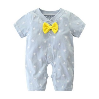 BODY SUIT HÀNG XUẤT - Body suit cộc đùi cotton sao xanh cho bé trai bé gái 5-11kg