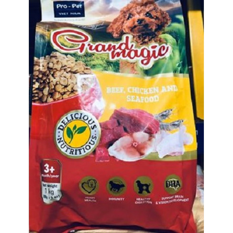 THỨC ĂN CAO CẤP DÀNH CHO CHÓ GRANDMAGIC bao 1kg