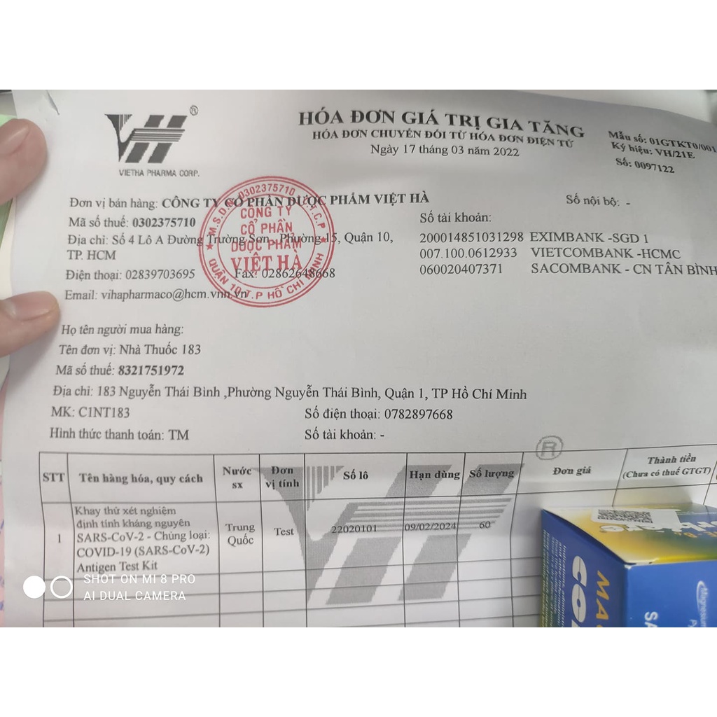 1 Bộ Test Nhanh bằng nước bọt -xét nghiệm nhanh nước bọt Covid-19 Antigen Rapid Test Kit  -Test Nước bọt