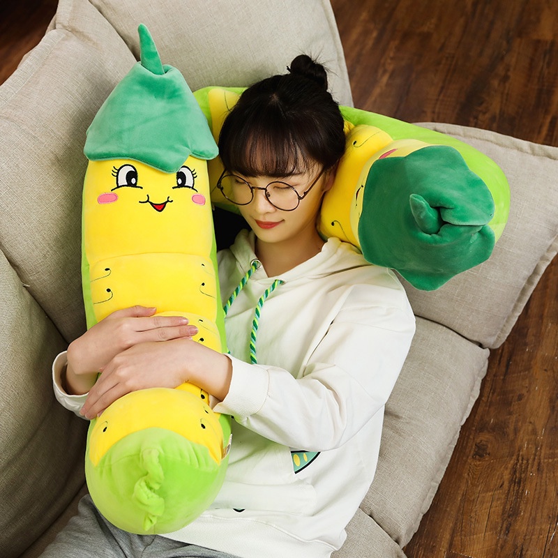 Thú gấu nhồi bông., gối ôm hình sâu lá siêu dễ thương, làm quà tặng cho bé yêu an toàn