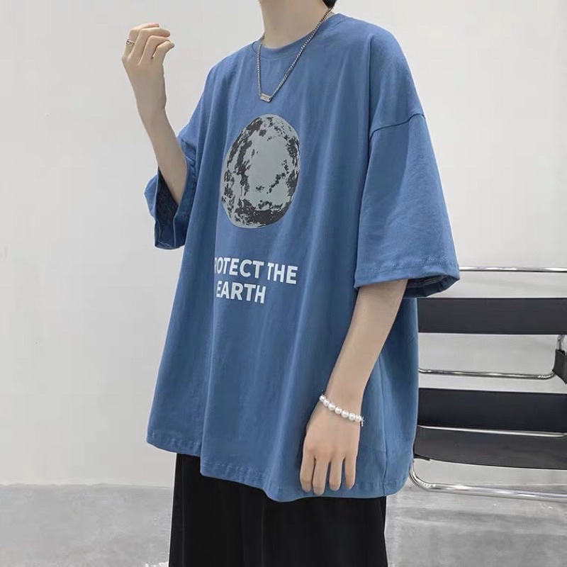 Áo thun tay lỡ nam nữ, áo phông unisex form rộng chất cotton mát mịn thấm hút mồ hôi in hình AND